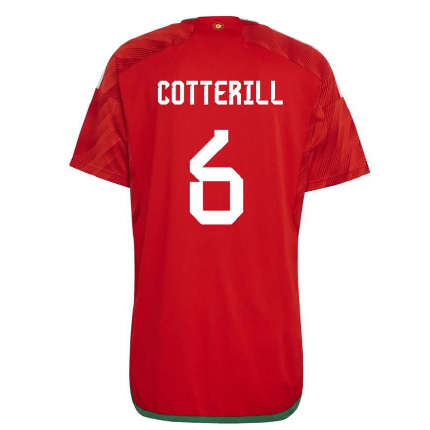 Kandiny Deti Waleské Joel Cotterill #6 Červená Dresy Hazai Csapatmez 22-24 Triĭká