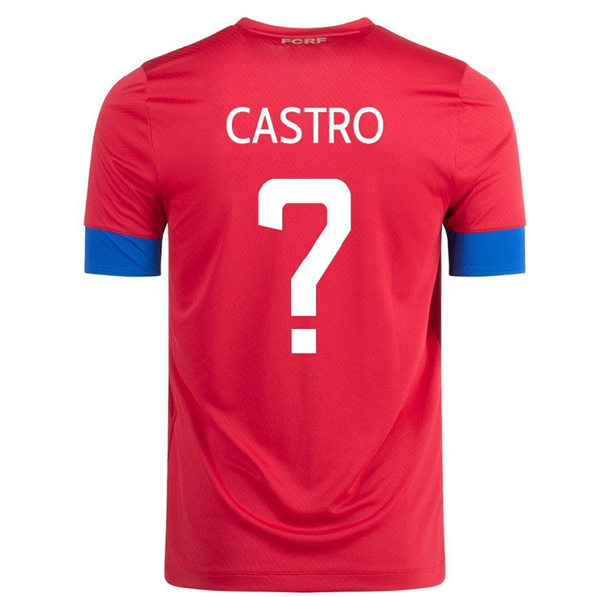 Kandiny Deti Kostarické Mathias Castro #0 Červená Dresy Hazai Csapatmez 22-24 Triĭká