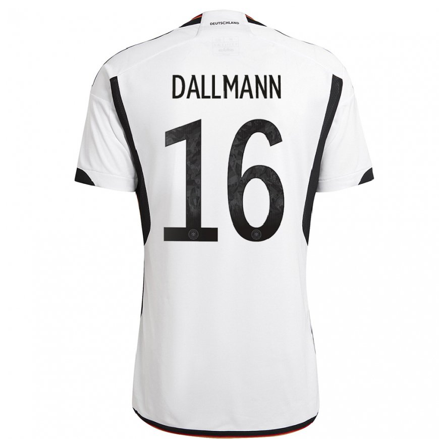 Kandiny Deti Nemecké Linda Dallmann #16 Biely čierny Dresy Hazai Csapatmez 22-24 Triĭká