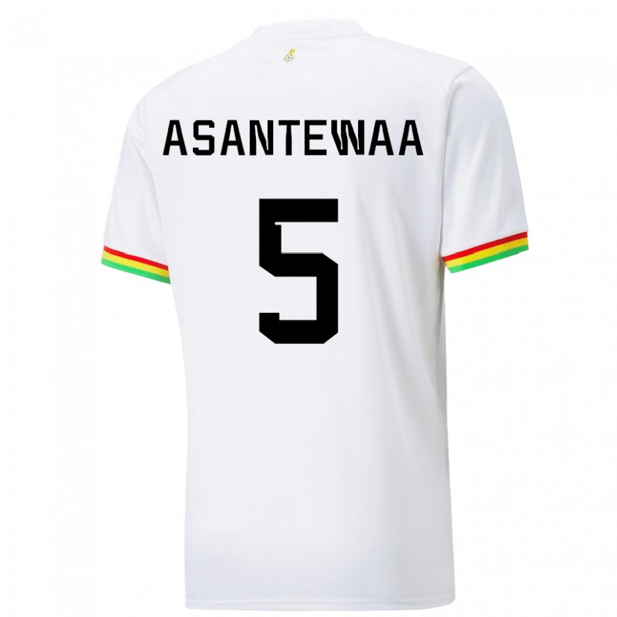 Kandiny Deti Ghanské Grace Asantewaa #5 Biely Dresy Hazai Csapatmez 22-24 Triĭká