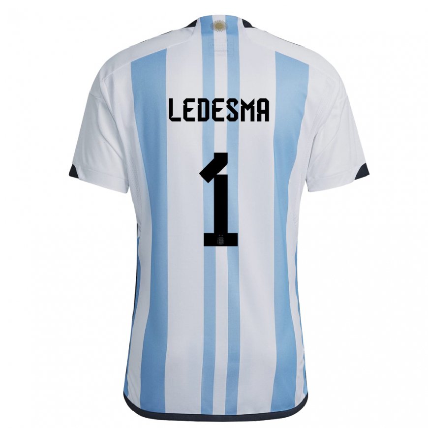 Kandiny Muži Argentínske Jeremias Ledesma #1 Biela Nebeská Modrá Dresy Hazai Csapatmez 22-24 Triĭká