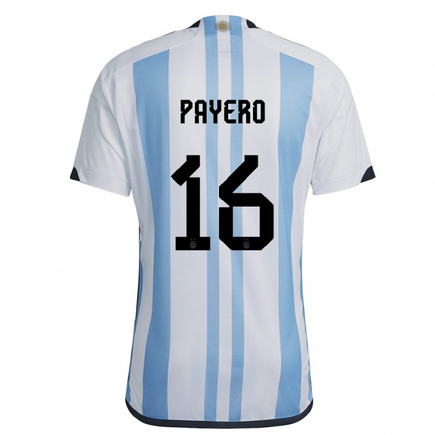 Kandiny Muži Argentínske Martin Payero #16 Biela Nebeská Modrá Dresy Hazai Csapatmez 22-24 Triĭká