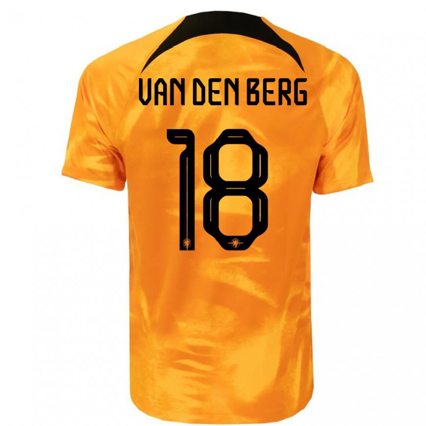 Kandiny Muži Holandské Rav Van Den Berg #18 Oranžový Laser Dresy Hazai Csapatmez 22-24 Triĭká