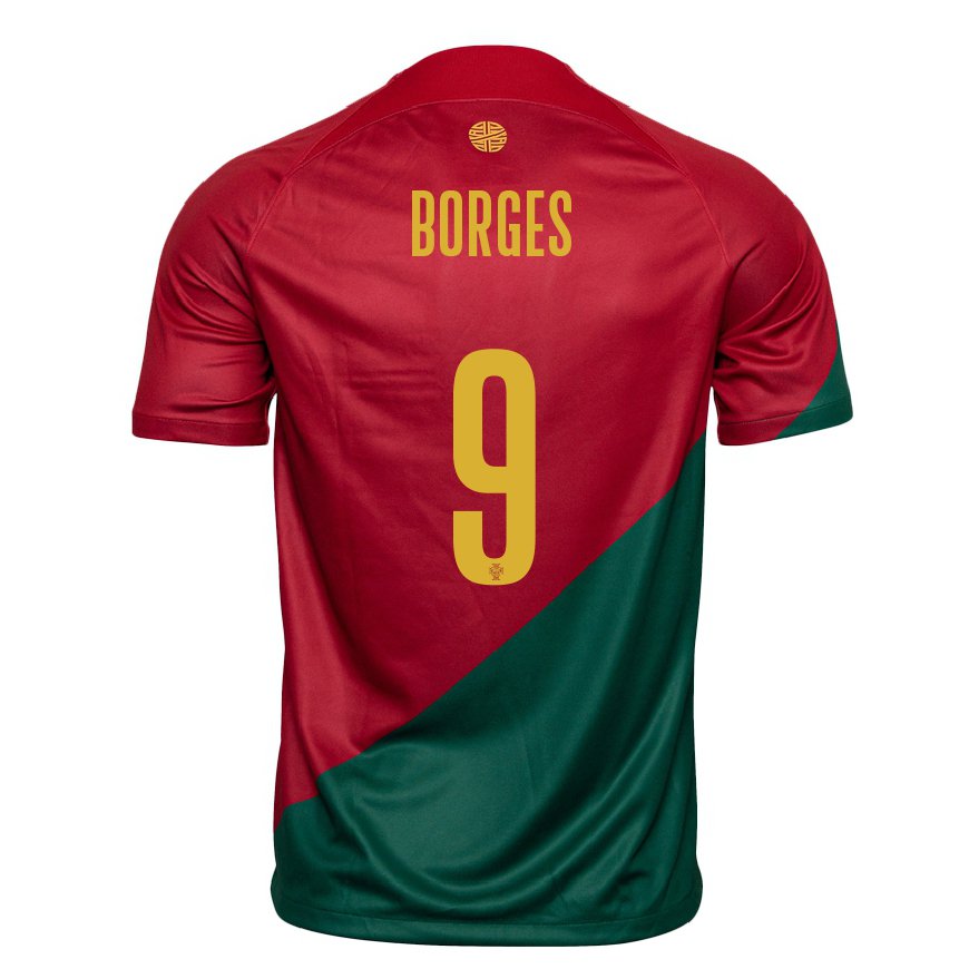Kandiny Muži Portugalské Ana Borges #9 Červená Zelená Dresy Hazai Csapatmez 22-24 Triĭká