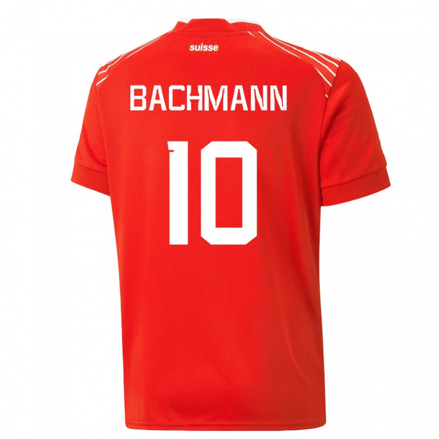 Kandiny Muži Švajčiarske Ramona Bachmann #10 Červená Dresy Hazai Csapatmez 22-24 Triĭká