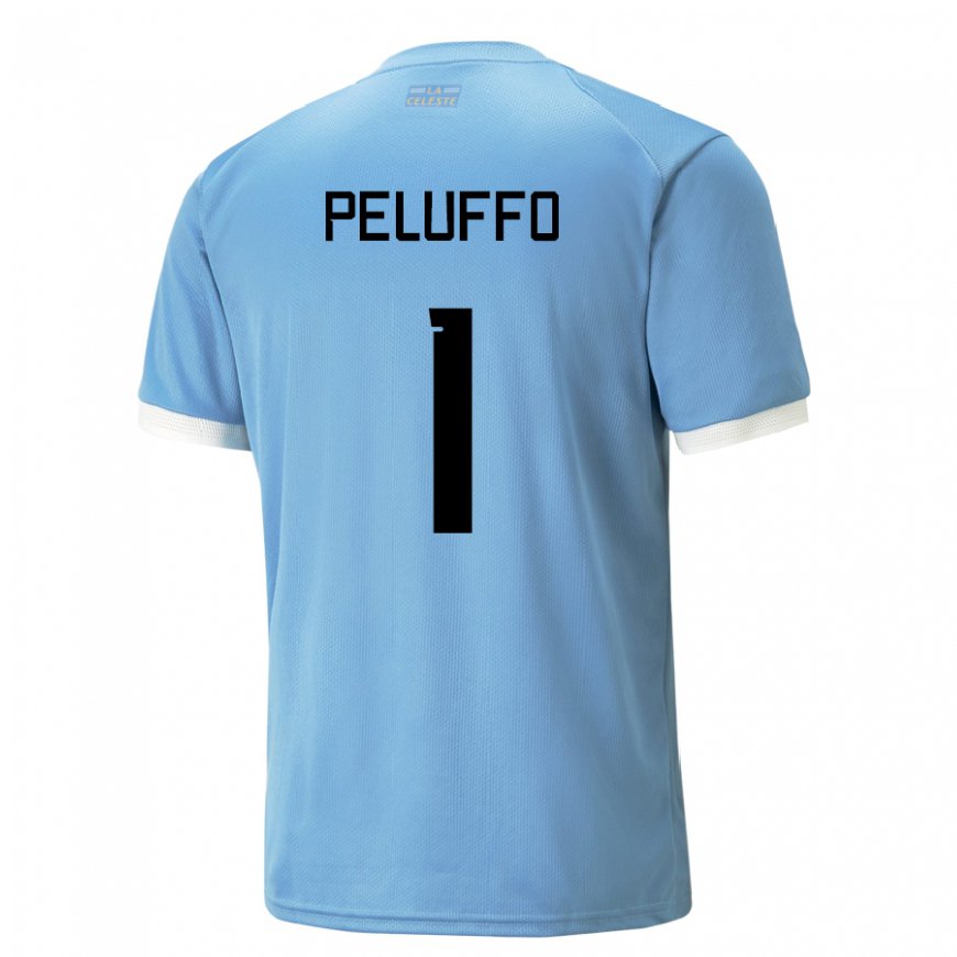 Kandiny Muži Uruguajské Daniel Peluffo #1 Modrá Dresy Hazai Csapatmez 22-24 Triĭká