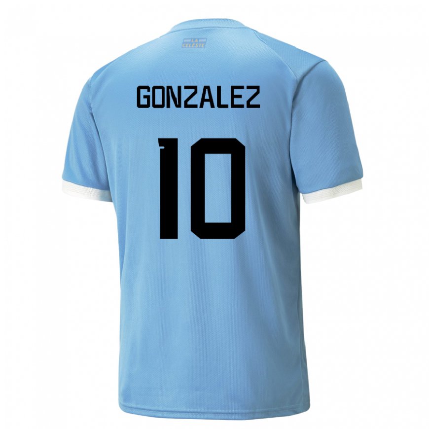Kandiny Muži Uruguajské Franco Gonzalez #10 Modrá Dresy Hazai Csapatmez 22-24 Triĭká