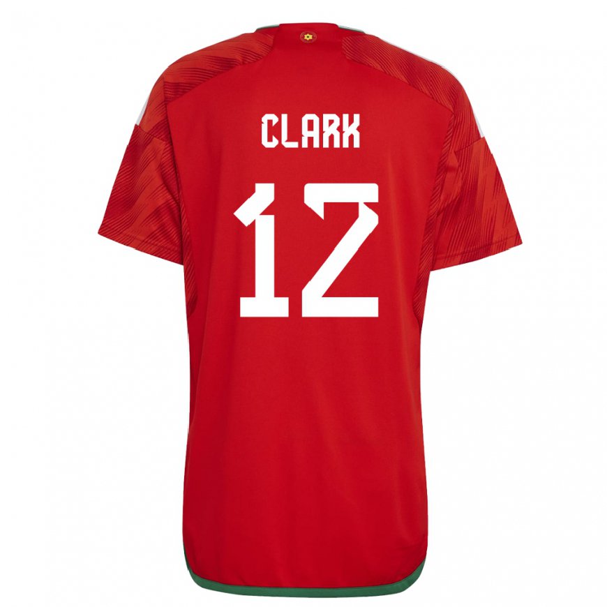 Kandiny Muži Waleské Olivia Clark #12 Červená Dresy Hazai Csapatmez 22-24 Triĭká