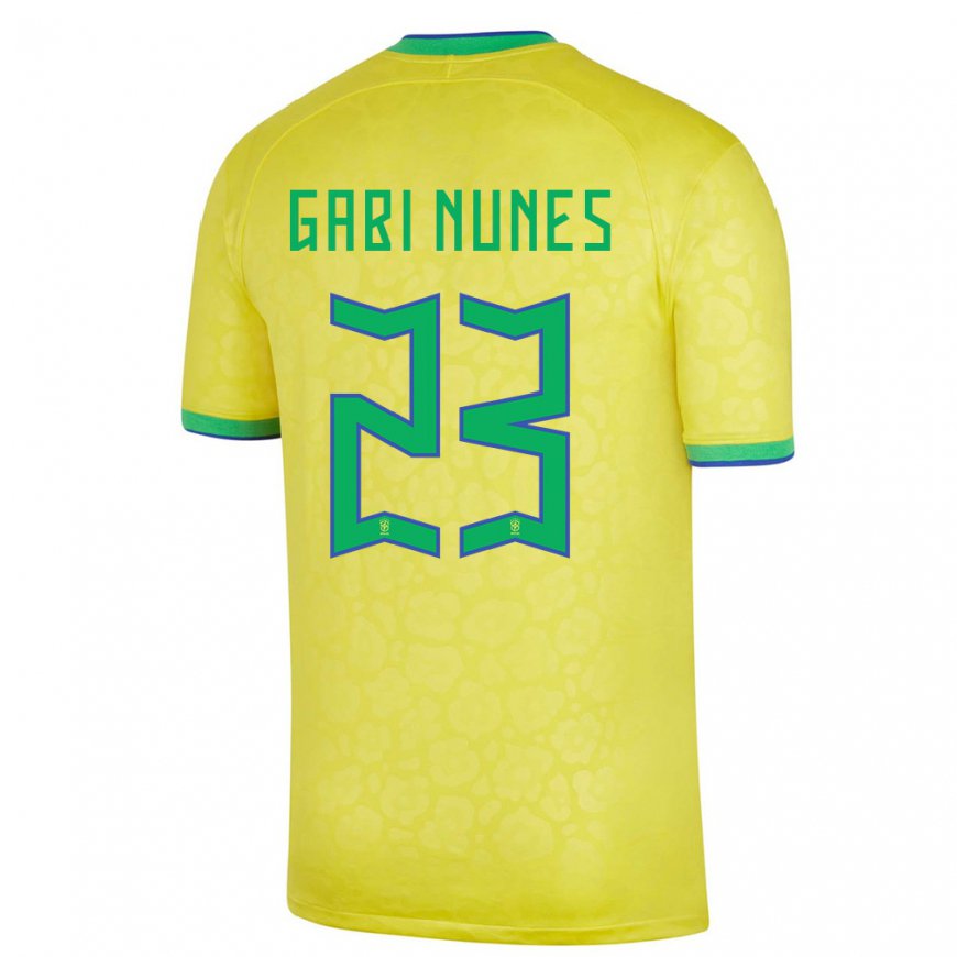 Kandiny Muži Brazílske Gabi Nunes #23 žltá Dresy Hazai Csapatmez 22-24 Triĭká