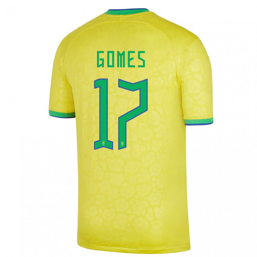 Kandiny Muži Brazílske William Gomes #17 žltá Dresy Hazai Csapatmez 22-24 Triĭká