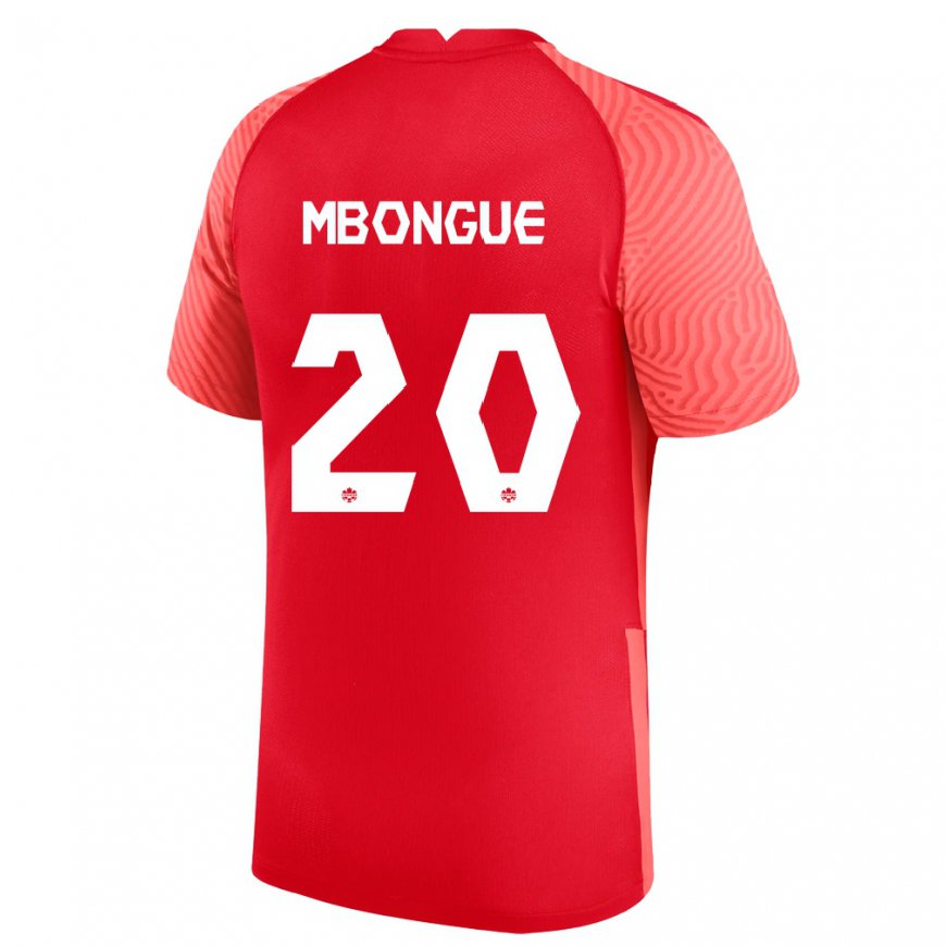 Kandiny Muži Kanadské Hugo Mbongue #20 Červená Dresy Hazai Csapatmez 22-24 Triĭká