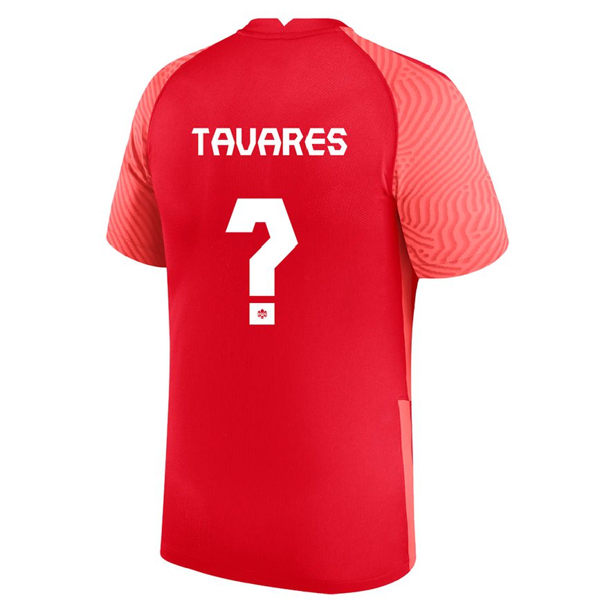 Kandiny Muži Kanadské Hugo Tavares #0 Červená Dresy Hazai Csapatmez 22-24 Triĭká
