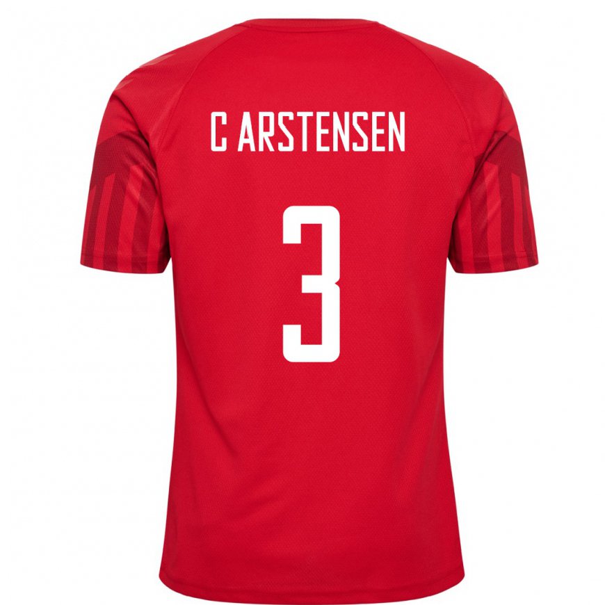 Kandiny Muži Dánske Rasmus Carstensen #3 Červená Dresy Hazai Csapatmez 22-24 Triĭká