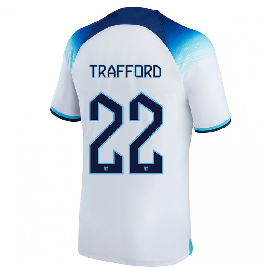Kandiny Muži Anglické James Trafford #22 Biela Modrá Dresy Hazai Csapatmez 22-24 Triĭká