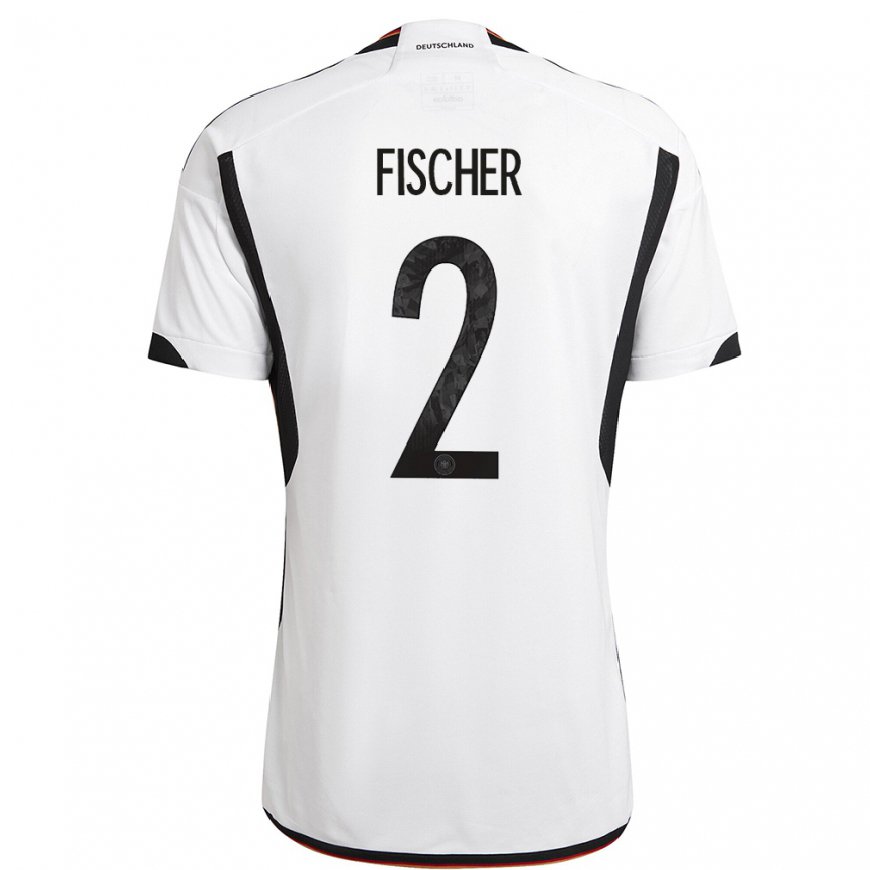 Kandiny Muži Nemecké Kilian Fischer #2 Biely čierny Dresy Hazai Csapatmez 22-24 Triĭká