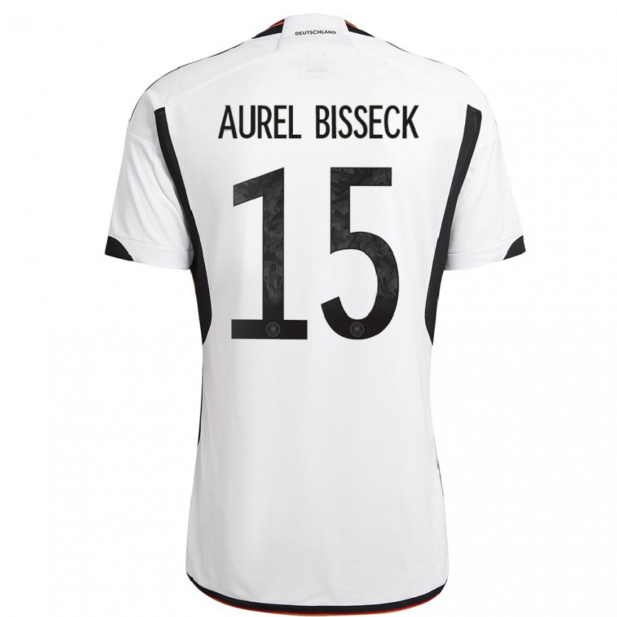 Kandiny Muži Nemecké Yann Aurel Bisseck #15 Biely čierny Dresy Hazai Csapatmez 22-24 Triĭká