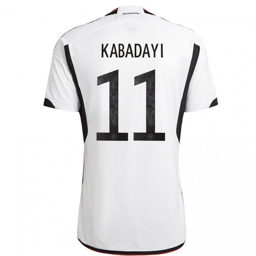 Kandiny Muži Nemecké Yusuf Kabadayi #11 Biely čierny Dresy Hazai Csapatmez 22-24 Triĭká
