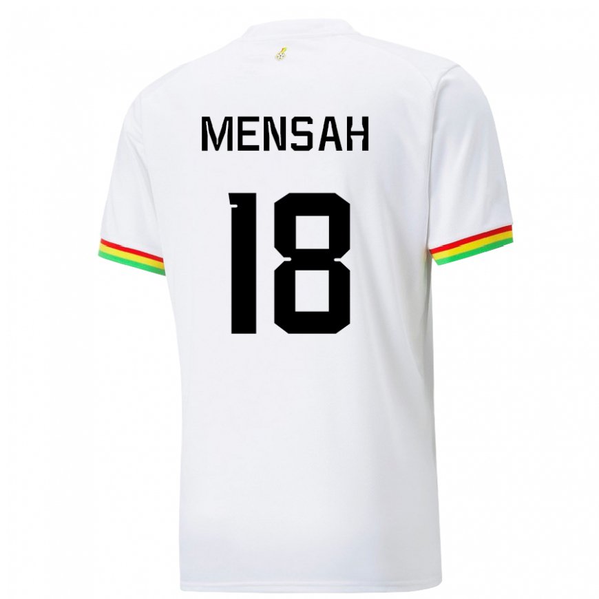 Kandiny Muži Ghanské Isaac Mensah #18 Biely Dresy Hazai Csapatmez 22-24 Triĭká