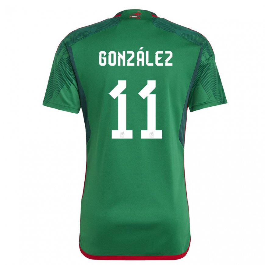 Kandiny Muži Mexické Bryan Gonzalez #11 Zelená Dresy Hazai Csapatmez 22-24 Triĭká