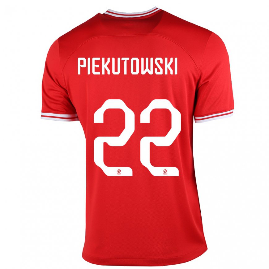 Kandiny Muži Poľské Milosz Piekutowski #22 Červená Dresy Idegenbeli Csapatmez 22-24 Triĭká