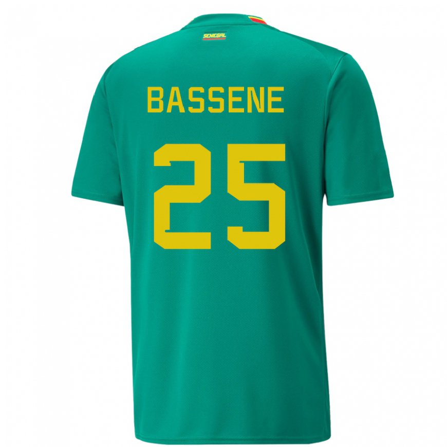 Kandiny Muži Senegalské Pascaline Bassene #25 Zelená Dresy Idegenbeli Csapatmez 22-24 Triĭká