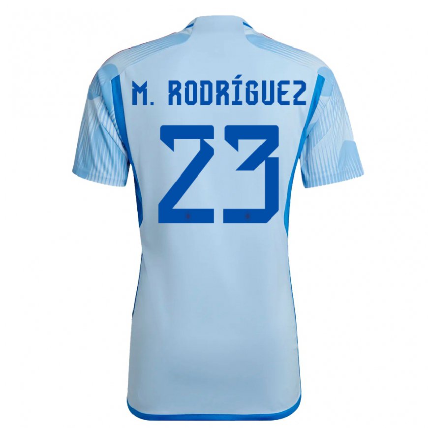 Kandiny Muži Španielske Misa Rodriguez #23 Sky Modrá Dresy Idegenbeli Csapatmez 22-24 Triĭká