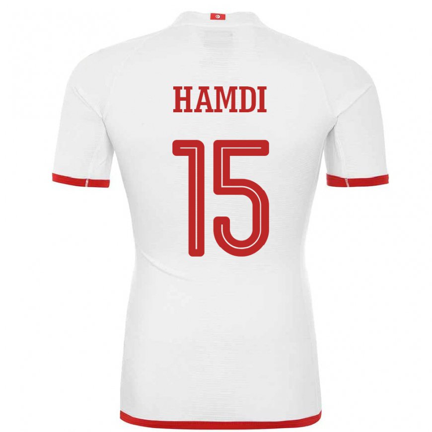 Kandiny Muži Tuniské Hanna Hamdi #15 Biely Dresy Idegenbeli Csapatmez 22-24 Triĭká