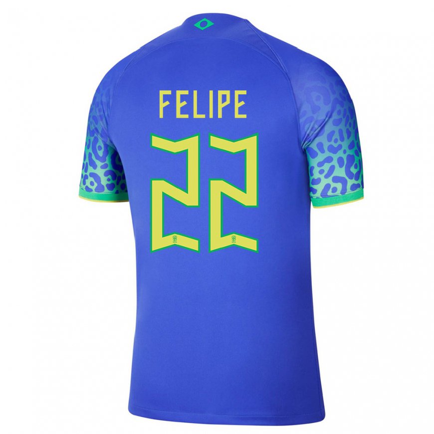 Kandiny Muži Brazílske Cayo Felipe #22 Modrá Dresy Idegenbeli Csapatmez 22-24 Triĭká