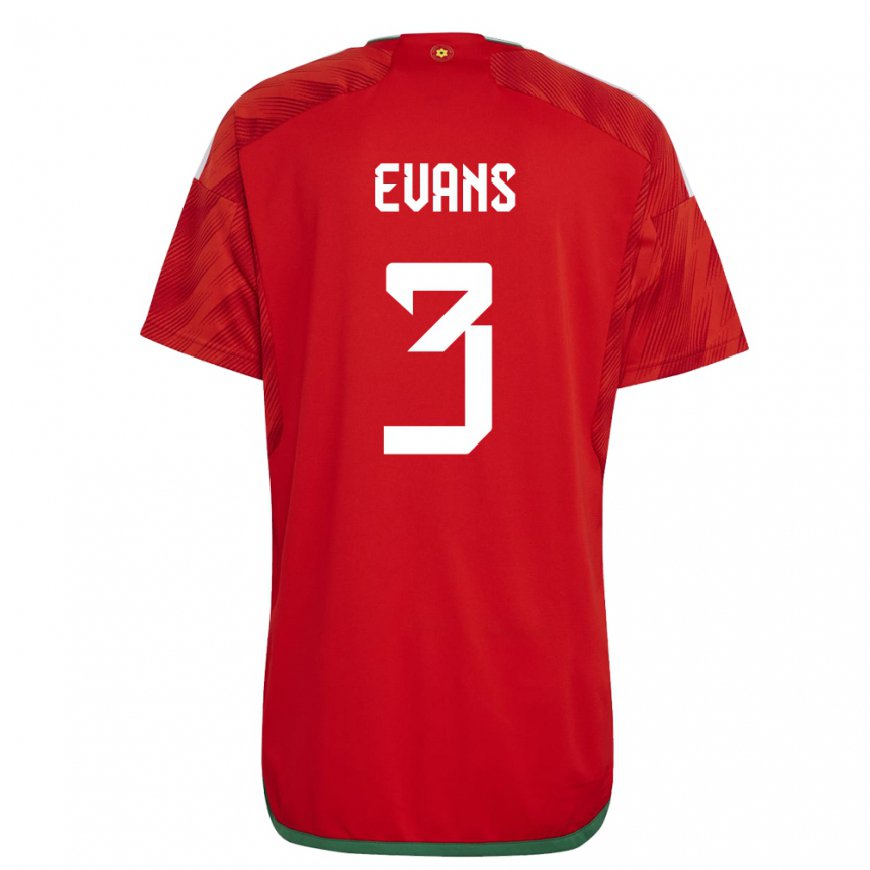 Kandiny Ženy Waleské Gemma Evans #3 Červená Dresy Hazai Csapatmez 22-24 Triĭká