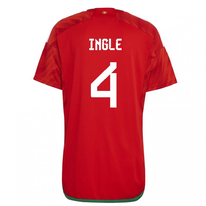 Kandiny Ženy Waleské Sophie Ingle #4 Červená Dresy Hazai Csapatmez 22-24 Triĭká