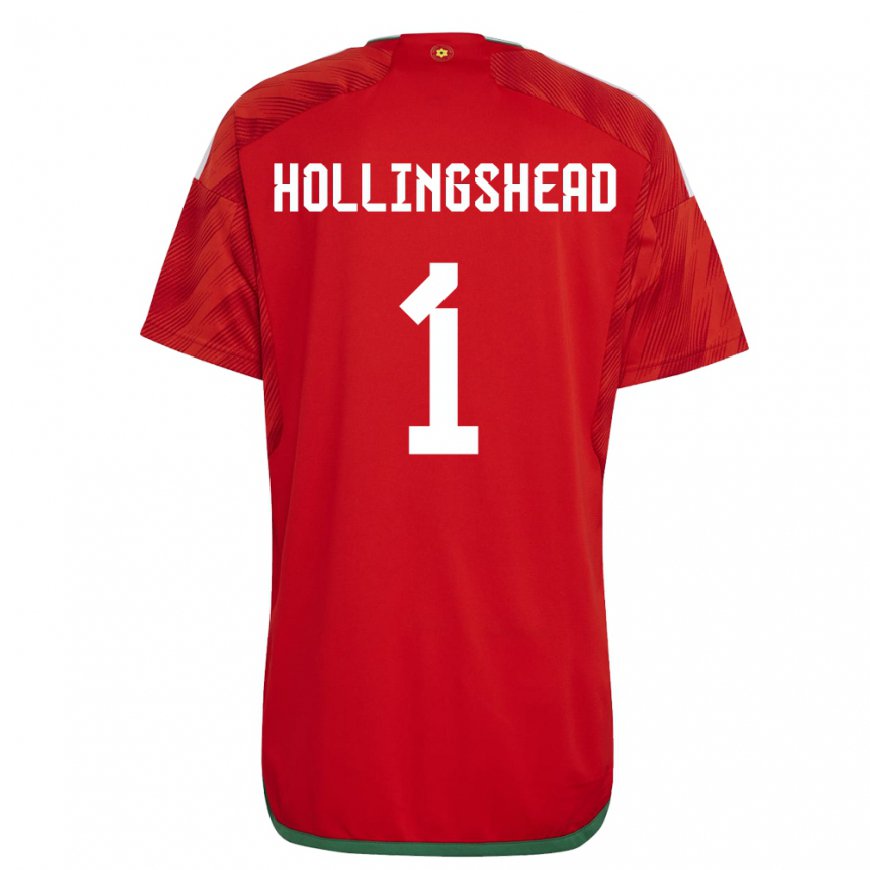 Kandiny Ženy Waleské Ronnie Hollingshead #1 Červená Dresy Hazai Csapatmez 22-24 Triĭká