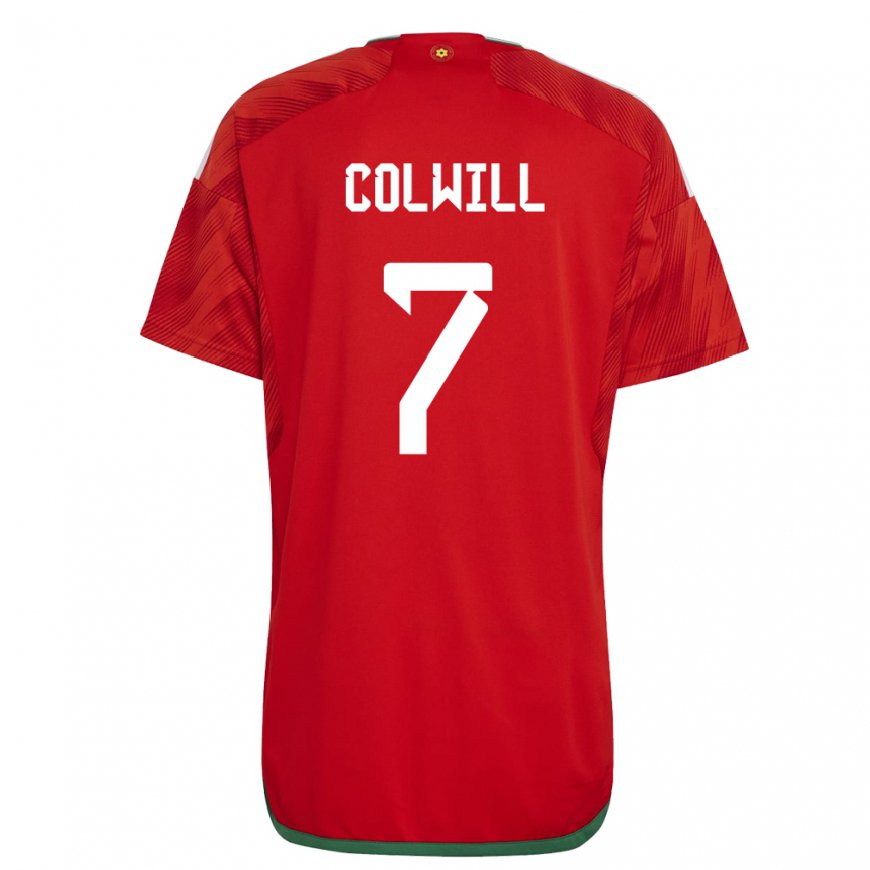 Kandiny Ženy Waleské Joel Colwill #7 Červená Dresy Hazai Csapatmez 22-24 Triĭká