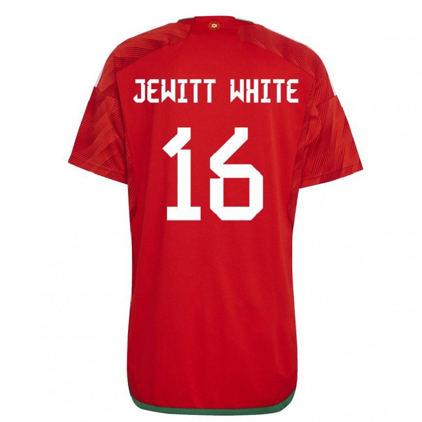 Kandiny Ženy Waleské Harry Jewitt White #16 Červená Dresy Hazai Csapatmez 22-24 Triĭká