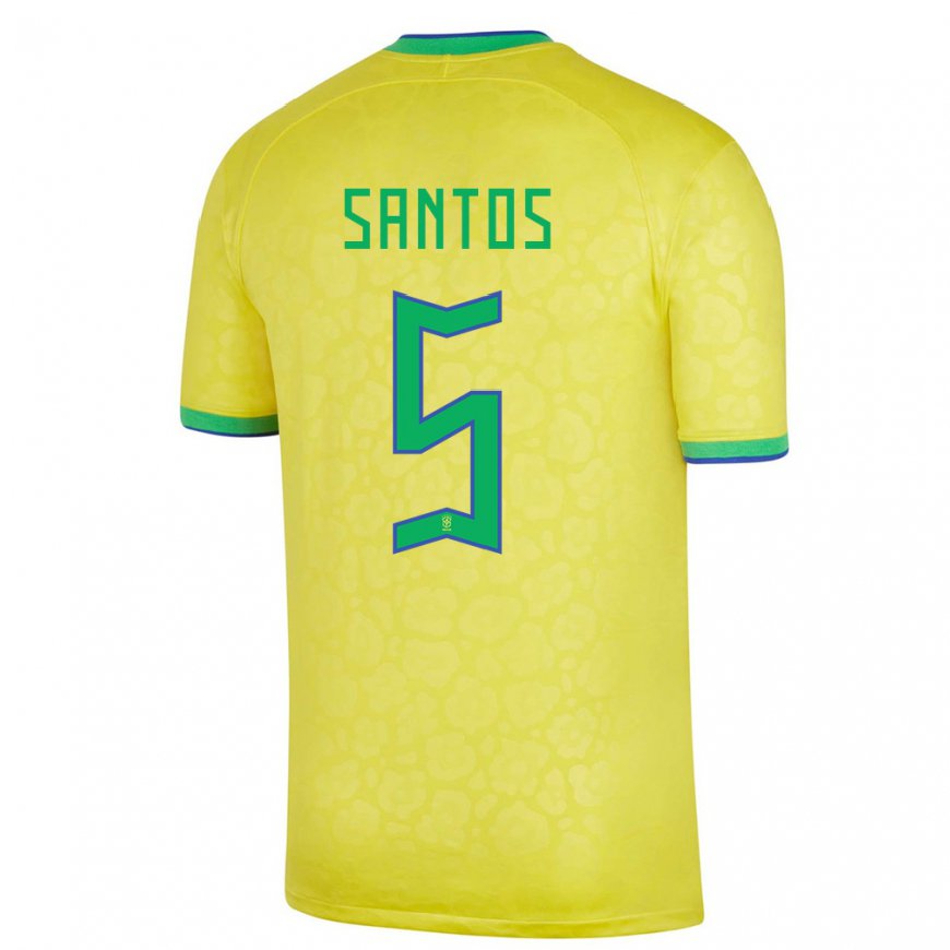 Kandiny Ženy Brazílske Andrey Santos #5 žltá Dresy Hazai Csapatmez 22-24 Triĭká