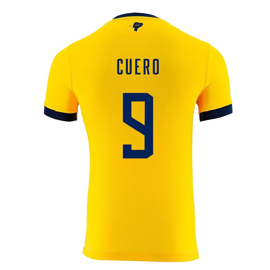 Kandiny Ženy Ekvádorské Justin Cuero #9 žltá Dresy Hazai Csapatmez 22-24 Triĭká