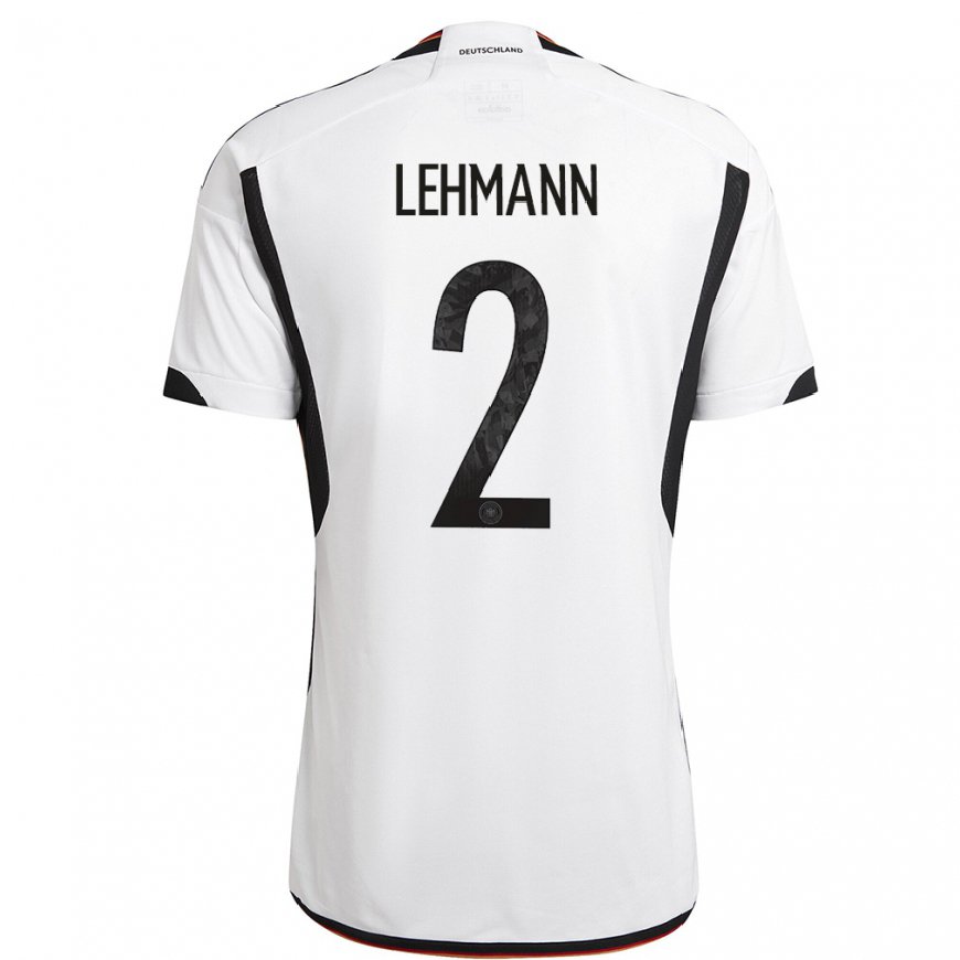 Kandiny Ženy Nemecké Paul Lehmann #2 Biely čierny Dresy Hazai Csapatmez 22-24 Triĭká