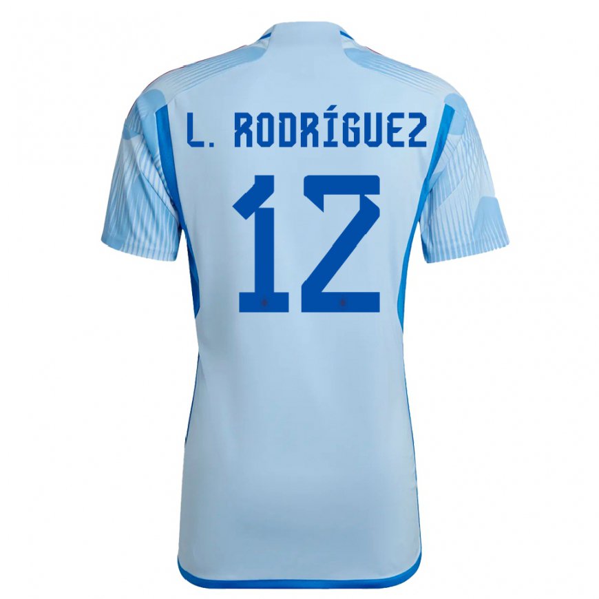 Kandiny Ženy Španielske Lucia Rodriguez #12 Sky Modrá Dresy Idegenbeli Csapatmez 22-24 Triĭká