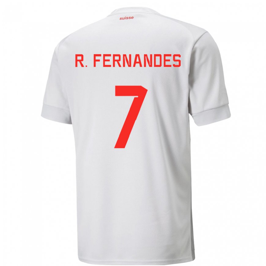 Kandiny Ženy Švajčiarske Ronaldo Dantas Fernandes #7 Biely Dresy Idegenbeli Csapatmez 22-24 Triĭká