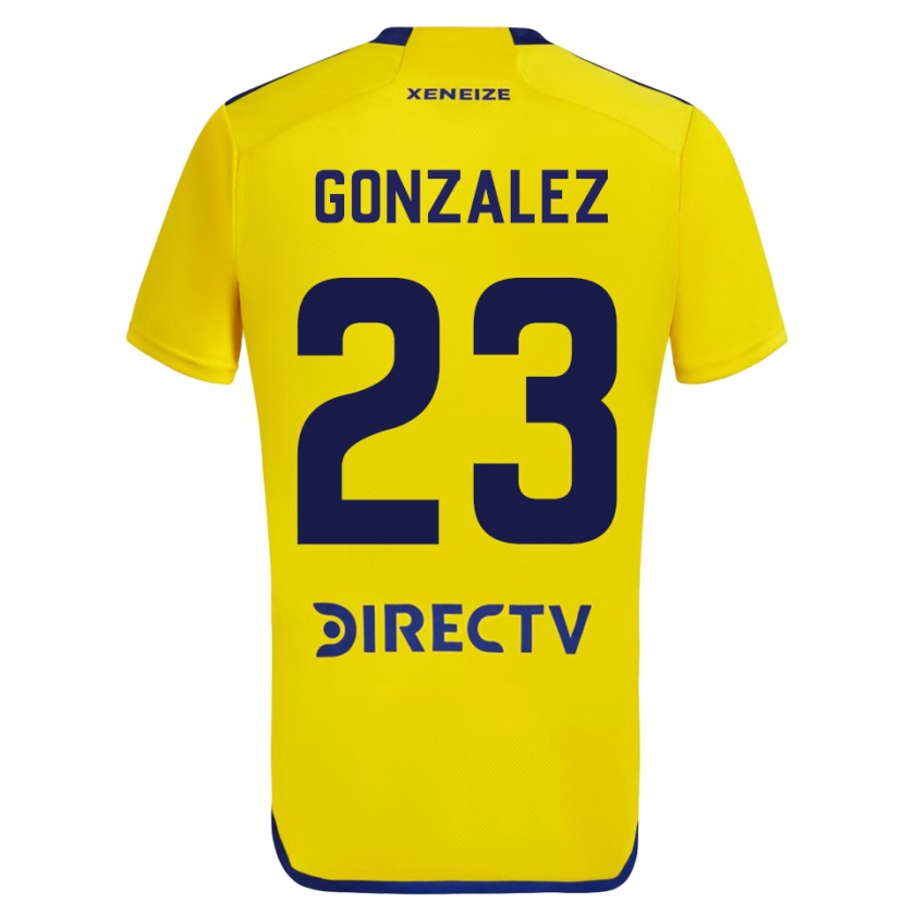 Kandiny Muži Diego González #23 Žltá Dresy Idegenbeli Csapatmez 2023/24 Triĭká