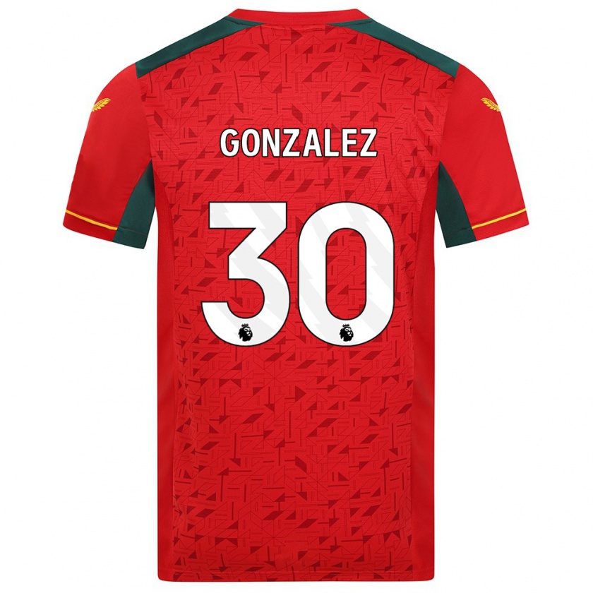 Kandiny Ženy Enso González #30 Červená Dresy Idegenbeli Csapatmez 2023/24 Triĭká