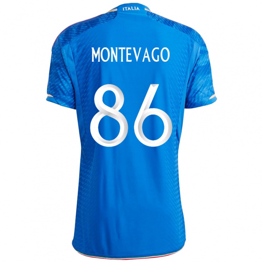 Kandiny Deti Taliansko Daniele Montevago #86 Modrá Dresy Hazai Csapatmez 24-26 Triĭká