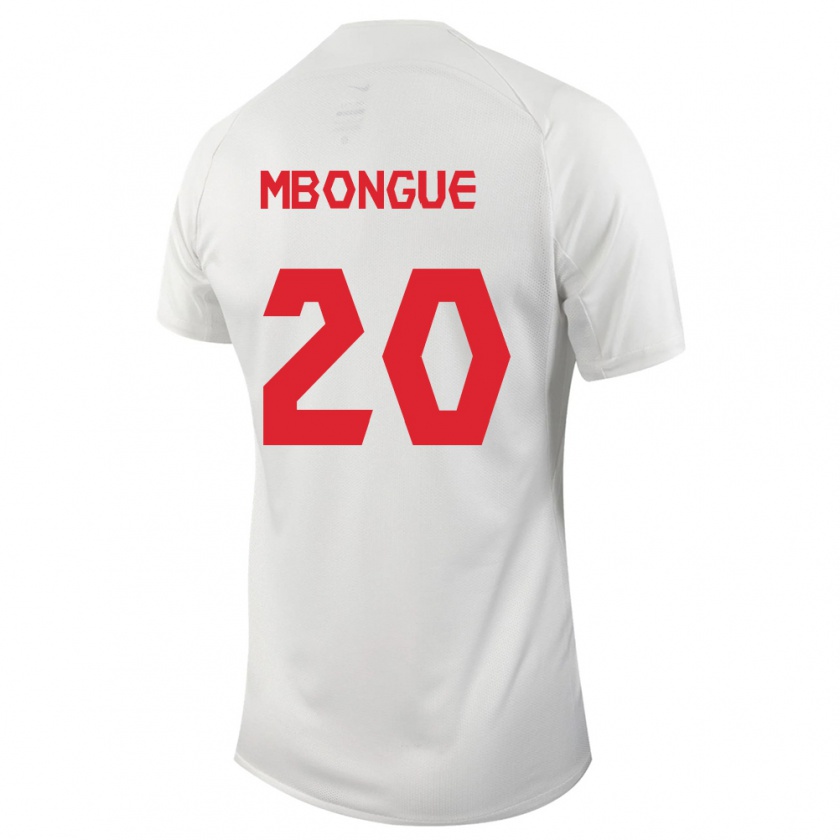 Kandiny Deti Kanadské Hugo Mbongue #20 Biely Dresy Idegenbeli Csapatmez 24-26 Triĭká