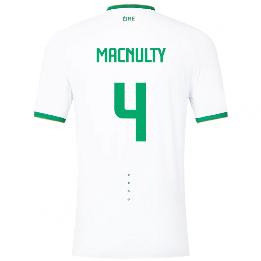 Kandiny Deti Írsko Anselmo García Macnulty #4 Biely Dresy Idegenbeli Csapatmez 24-26 Triĭká