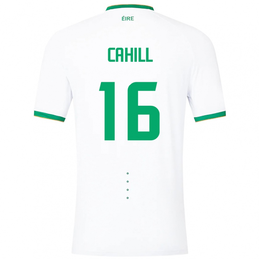 Kandiny Deti Írsko Killian Cahill #16 Biely Dresy Idegenbeli Csapatmez 24-26 Triĭká