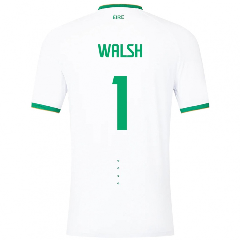 Kandiny Deti Írsko Conor Walsh #1 Biely Dresy Idegenbeli Csapatmez 24-26 Triĭká