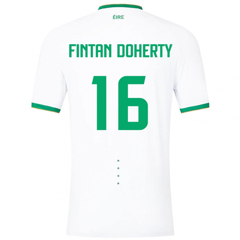 Kandiny Deti Írsko Fintan Doherty #16 Biely Dresy Idegenbeli Csapatmez 24-26 Triĭká
