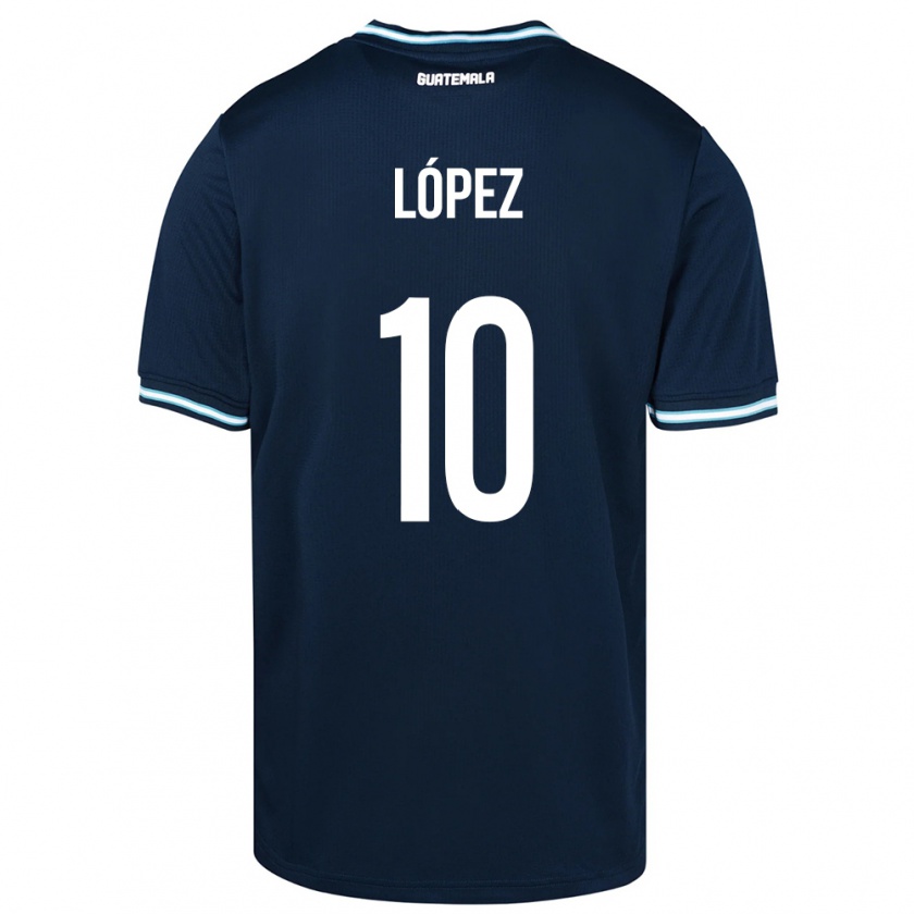 Kandiny Deti Guatemala Antonio López #10 Modrá Dresy Idegenbeli Csapatmez 24-26 Triĭká