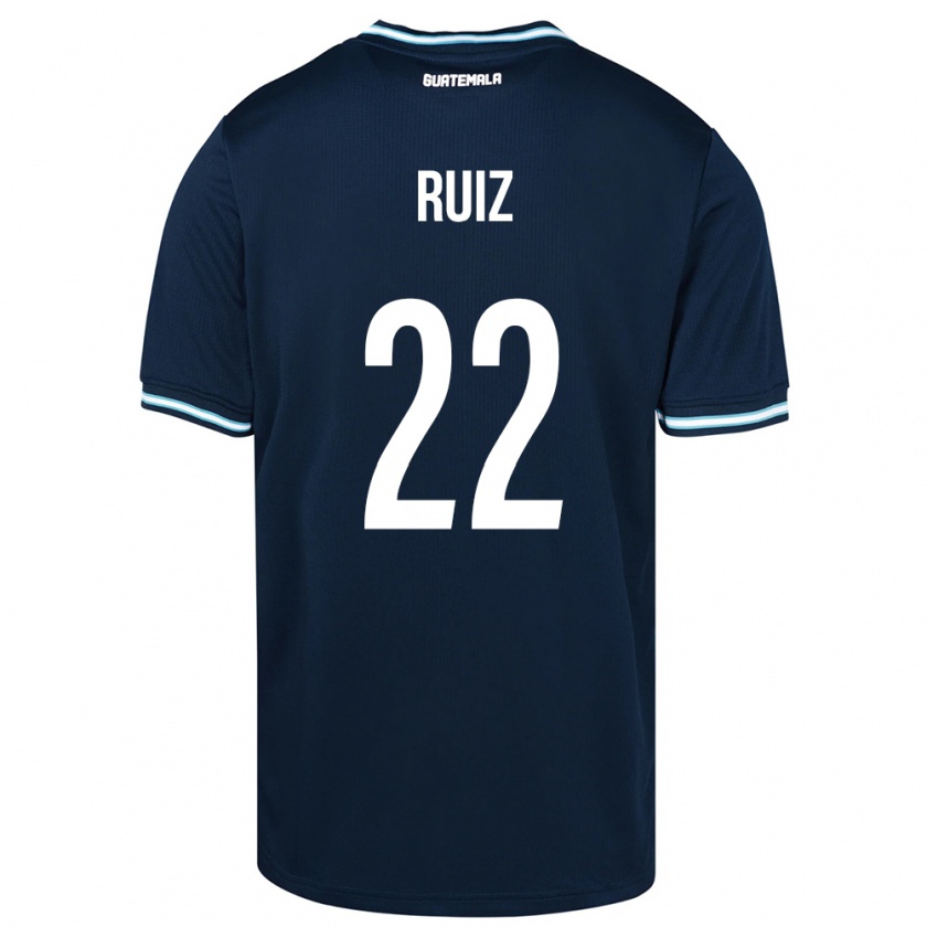 Kandiny Deti Guatemala Kevin Ruiz #22 Modrá Dresy Idegenbeli Csapatmez 24-26 Triĭká