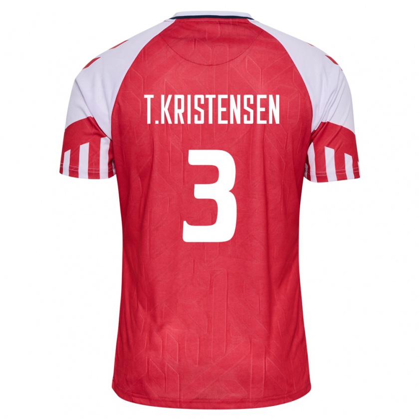 Kandiny Muži Dánske Thomas Kristensen #3 Červená Dresy Hazai Csapatmez 24-26 Triĭká