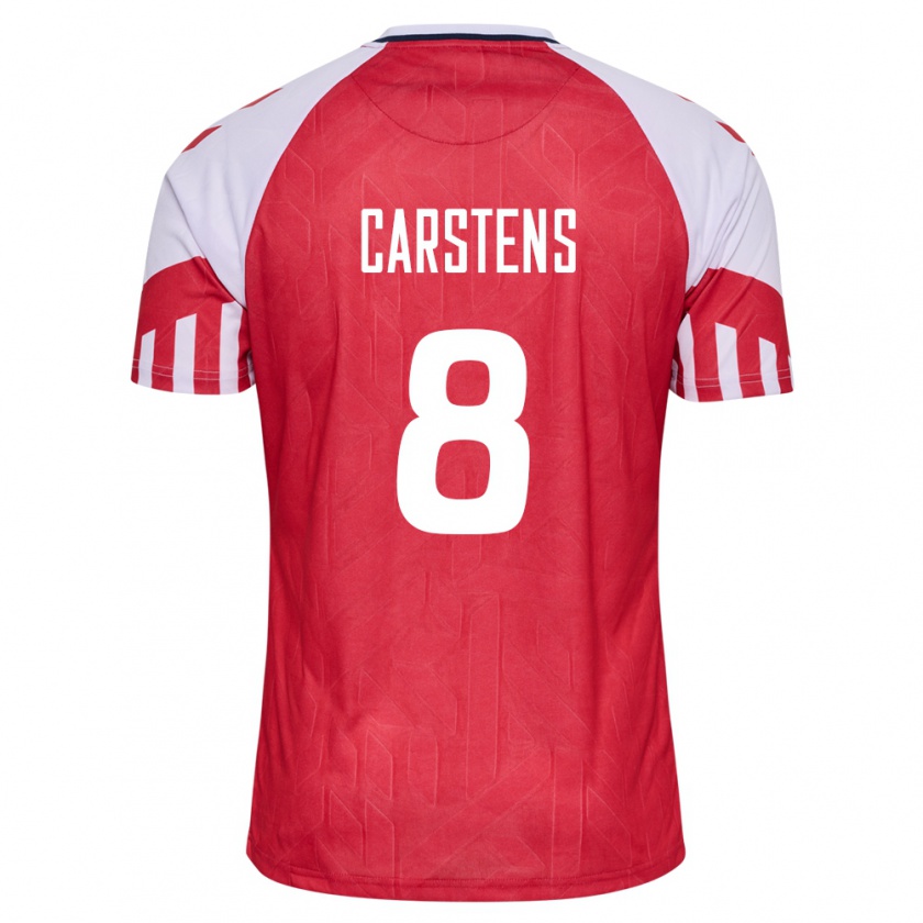 Kandiny Muži Dánske Signe Carstens #8 Červená Dresy Hazai Csapatmez 24-26 Triĭká
